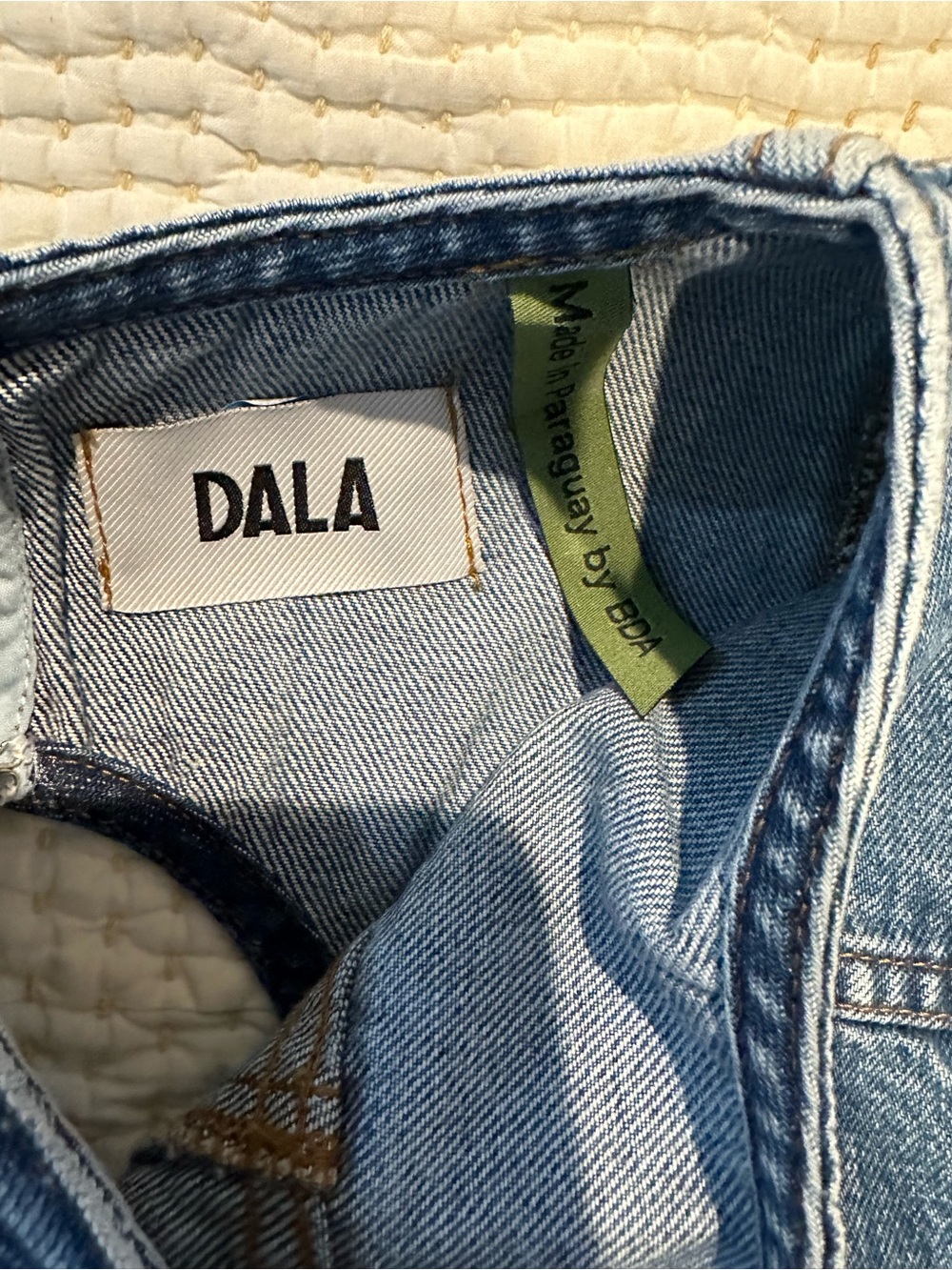 DALA Denim OPEN BACK DRESS blue denim size W24 - Picture 13 of 14